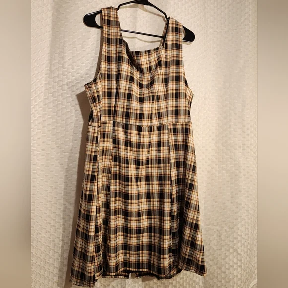 5/$16 💓 Women's Plaid Pinafore Dress/Jumper Plus Size Academia Preppy - Picture 6 of 7